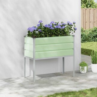 vidaXL Γλάστρα Παστέλ Πράσινο 100 x 45 x 90 εκ. Επικαλυμμένος Χάλυβας