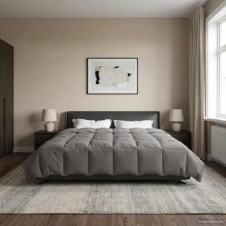 vidaXL Καλοκαιρινό Παπλωματοθήκη 220 x 260 cm Καλοκαίρι Ανοιχτό γκρι