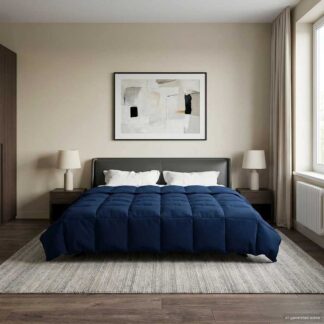 vidaXL Καλοκαιρινό Παπλωματοθήκη 200 x 240 cm Καλοκαίρι Σκούρο Μπλε