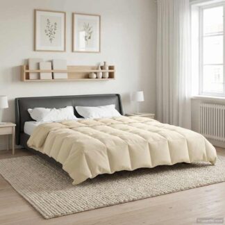 vidaXL Καλοκαιρινό Παπλωματοθήκη 220 x 240 cm Καλοκαίρι Κρεμ