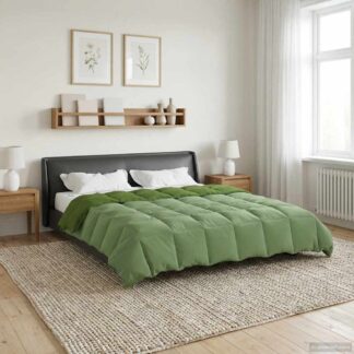 vidaXL Χειμερινό Παπλωματοθήκη 220 x 240 cm Χειμώνας Πράσινο