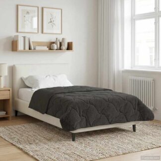 vidaXL Χειμερινό Παπλωματοθήκη 135 x 200 cm Χειμώνας Ανθρακί