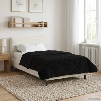 vidaXL Χειμερινό Παπλωματοθήκη 135 x 200 cm Χειμώνας Μαύρο Αναπνεύσιμο