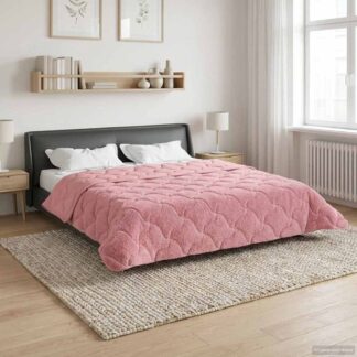 vidaXL Χειμερινό Παπλωματοθήκη 220 x 240 cm Χειμώνας Ροζ Αναπνεύσιμο