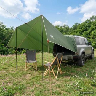 vidaXL Περίπτερο Οχήματος Πράσινο 500 x 515 x 215 εκ.