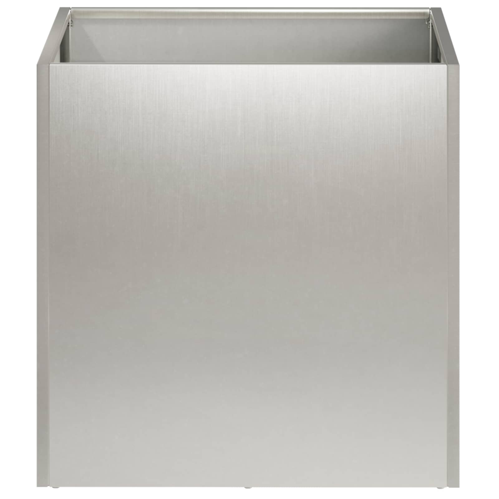 vidaXL Γλάστρα Κήπου Ασημί 45 x 45 x 45 cm Ανοξείδωτο Ατσάλι - Image 3
