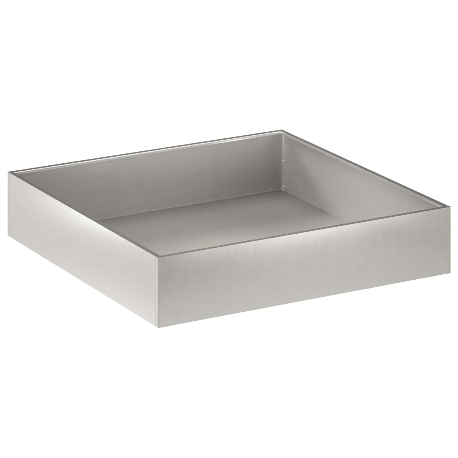 vidaXL Γλάστρα Κήπου Ασημί 80 x 80 x 20 cm Ανοξείδωτο Ατσάλι - Image 2