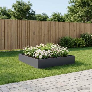 vidaXL Γλάστρα Κήπου Ανθρακί 100 x 100 x 20 cm Ψυχρής έλασης χάλυβας