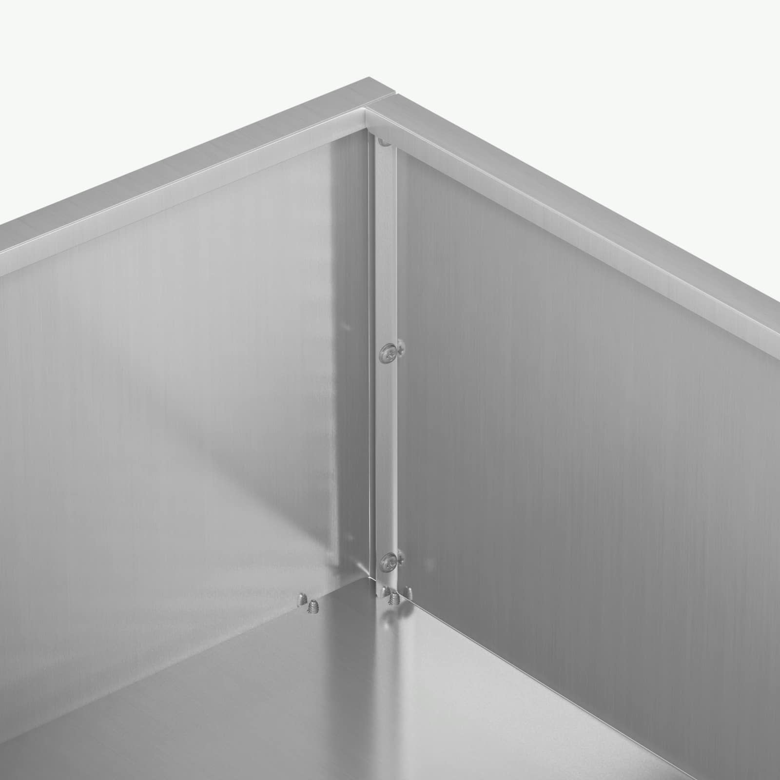 vidaXL Γλάστρα Κήπου Ασημί 100 x 100 x 20 cm Γαλβανισμένος Χάλυβας - Image 5