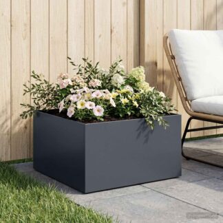 vidaXL Γλάστρα Κήπου Ανθρακί 40 x 40 x 30 cm Ψυχρής έλασης χάλυβας