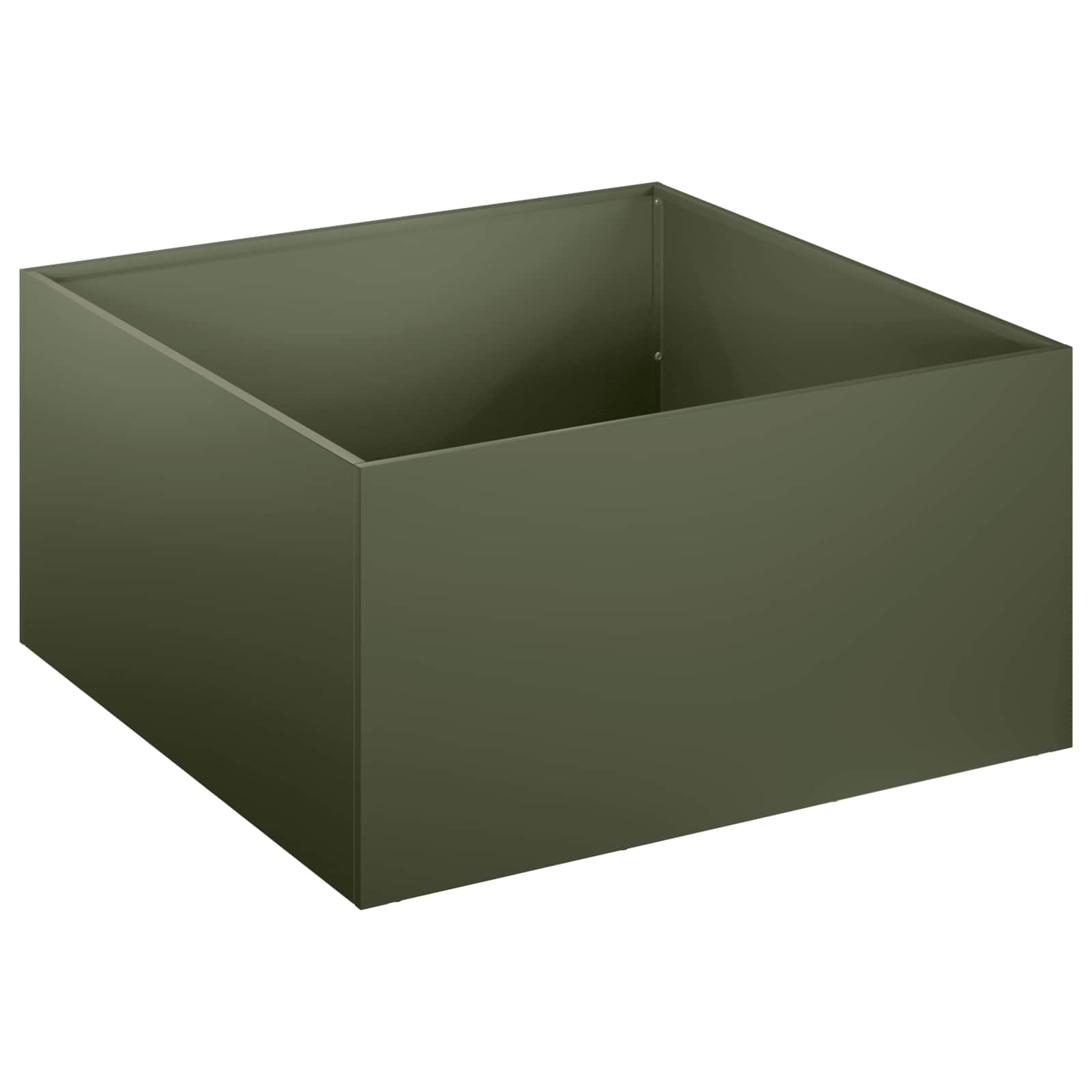 vidaXL Γλάστρα Κήπου 2 τμχ. Λαδί 40 x 40 x 30 cm Ψυχρής έλασης χάλυβας - Image 3