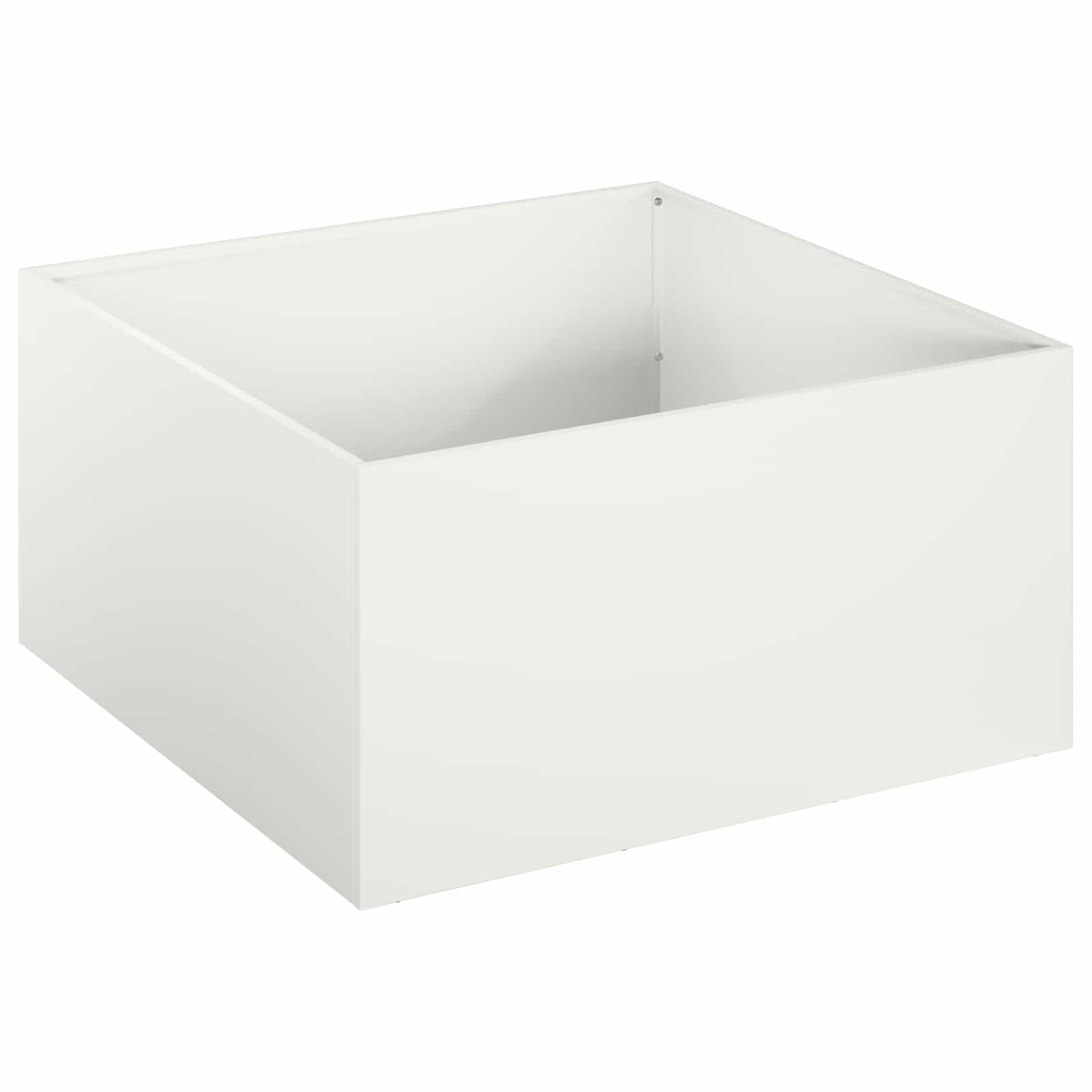 vidaXL Γλάστρα Κήπου Λευκό 60 x 60 x 30 cm Ψυχρής έλασης χάλυβας - Image 2