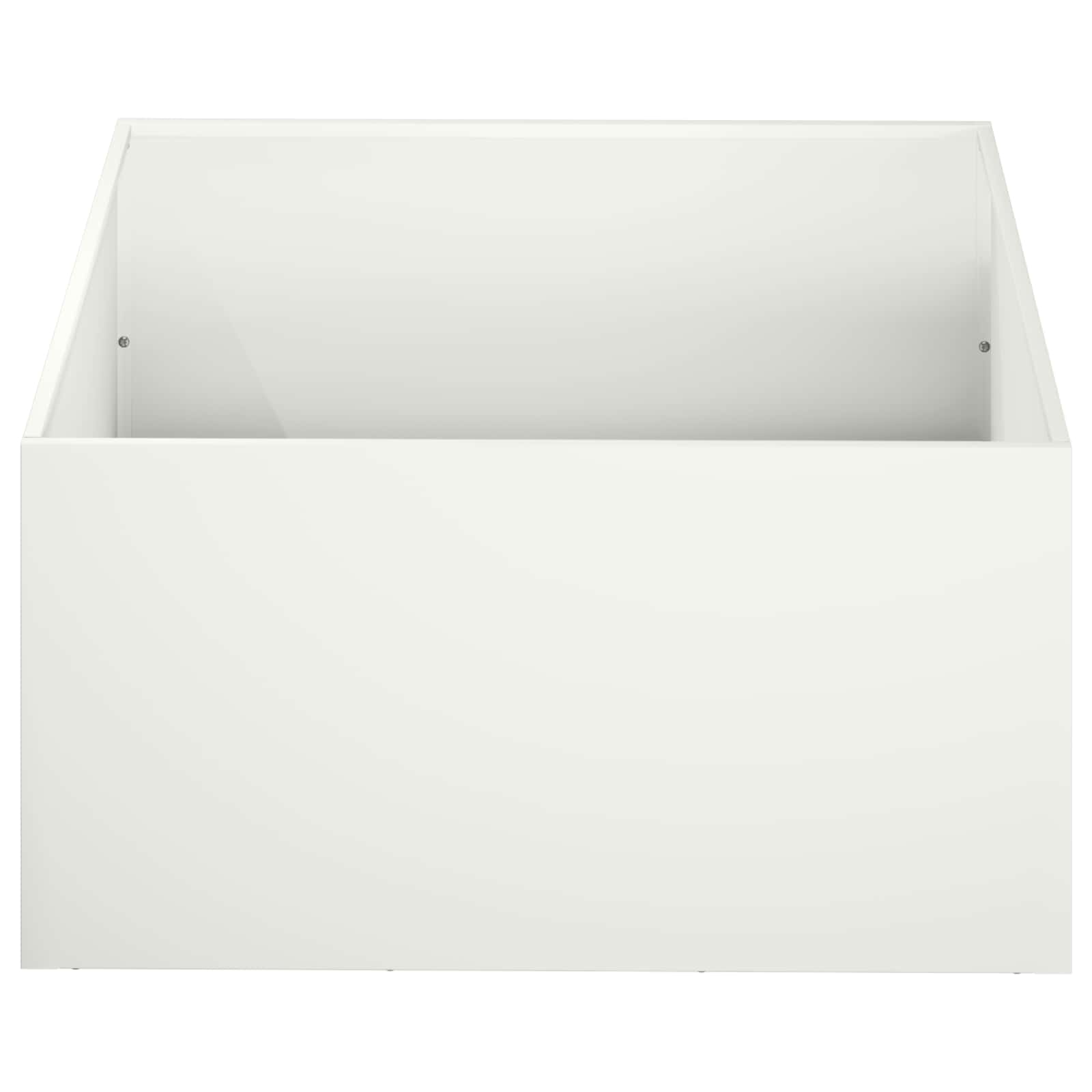 vidaXL Γλάστρα Κήπου Λευκό 60 x 60 x 30 cm Ψυχρής έλασης χάλυβας - Image 3