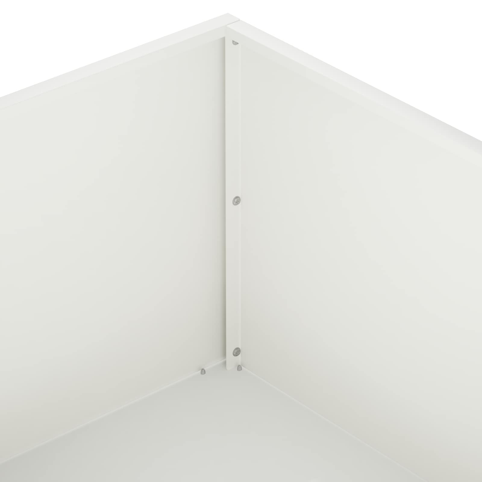 vidaXL Γλάστρα Κήπου Λευκό 80 x 80 x 30 cm Ψυχρής έλασης χάλυβας - Image 5