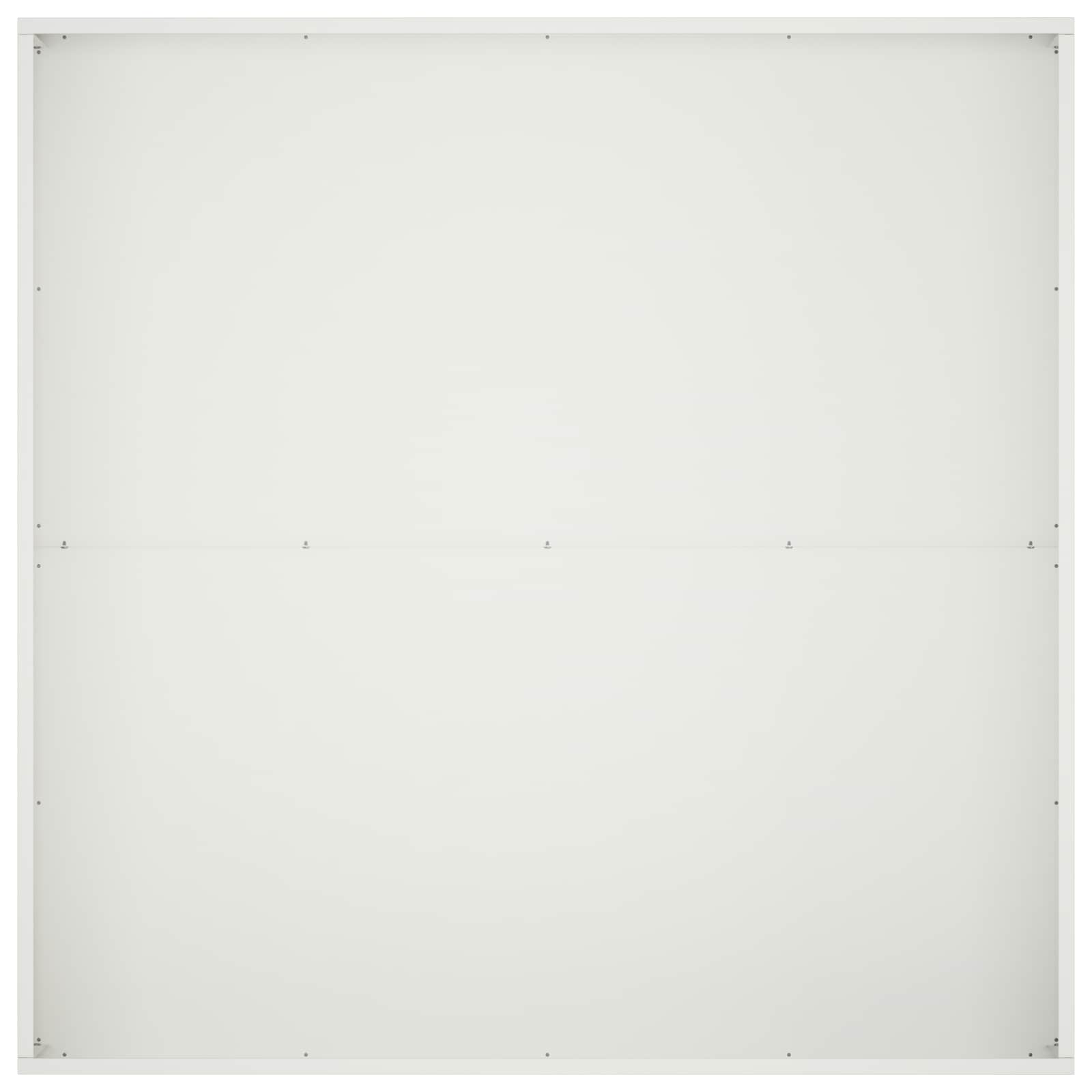 vidaXL Γλάστρα Κήπου Λευκό 80 x 80 x 30 cm Ψυχρής έλασης χάλυβας - Image 4