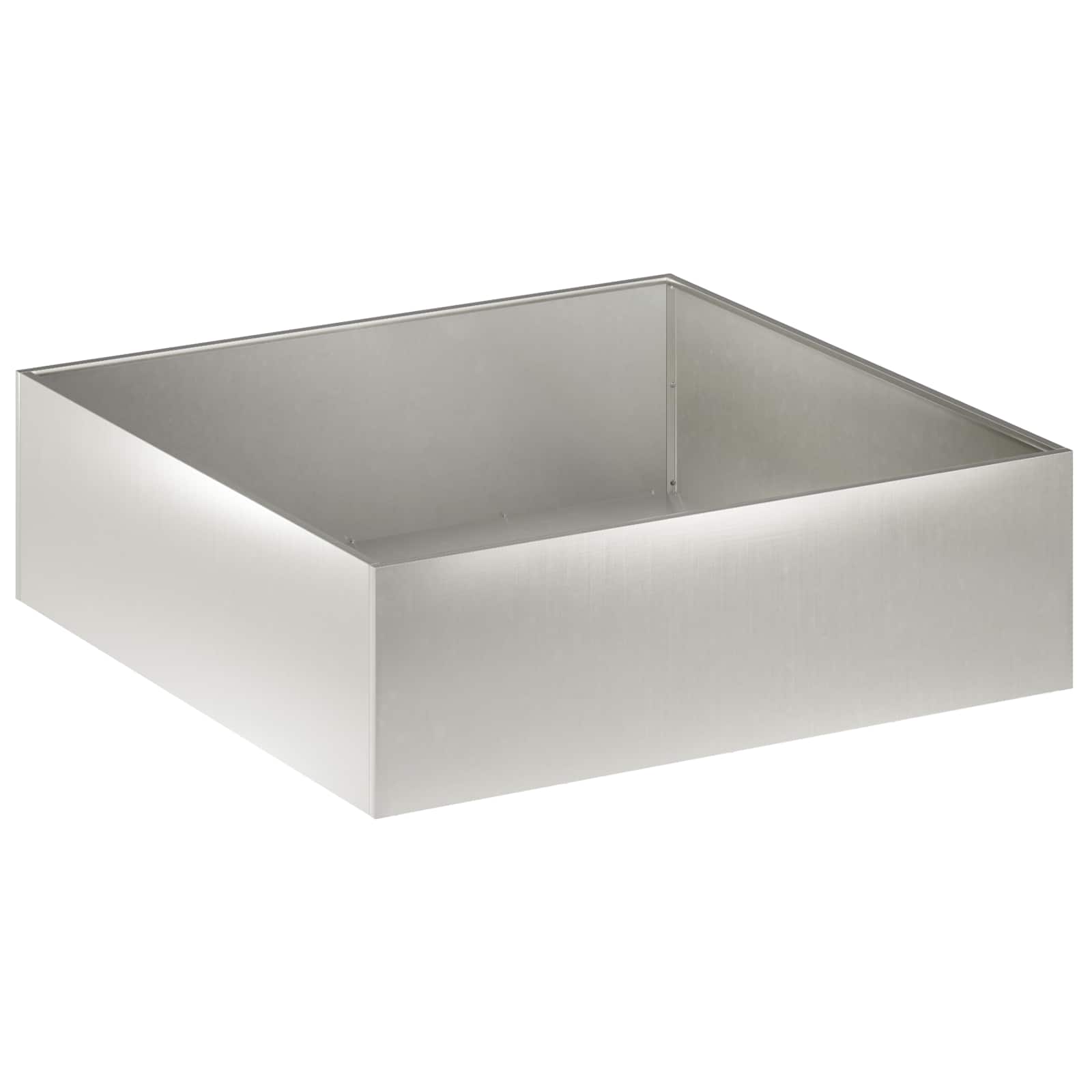 vidaXL Γλάστρα Κήπου Ασημί 80 x 80 x 30 cm Ανοξείδωτο Ατσάλι - Image 2