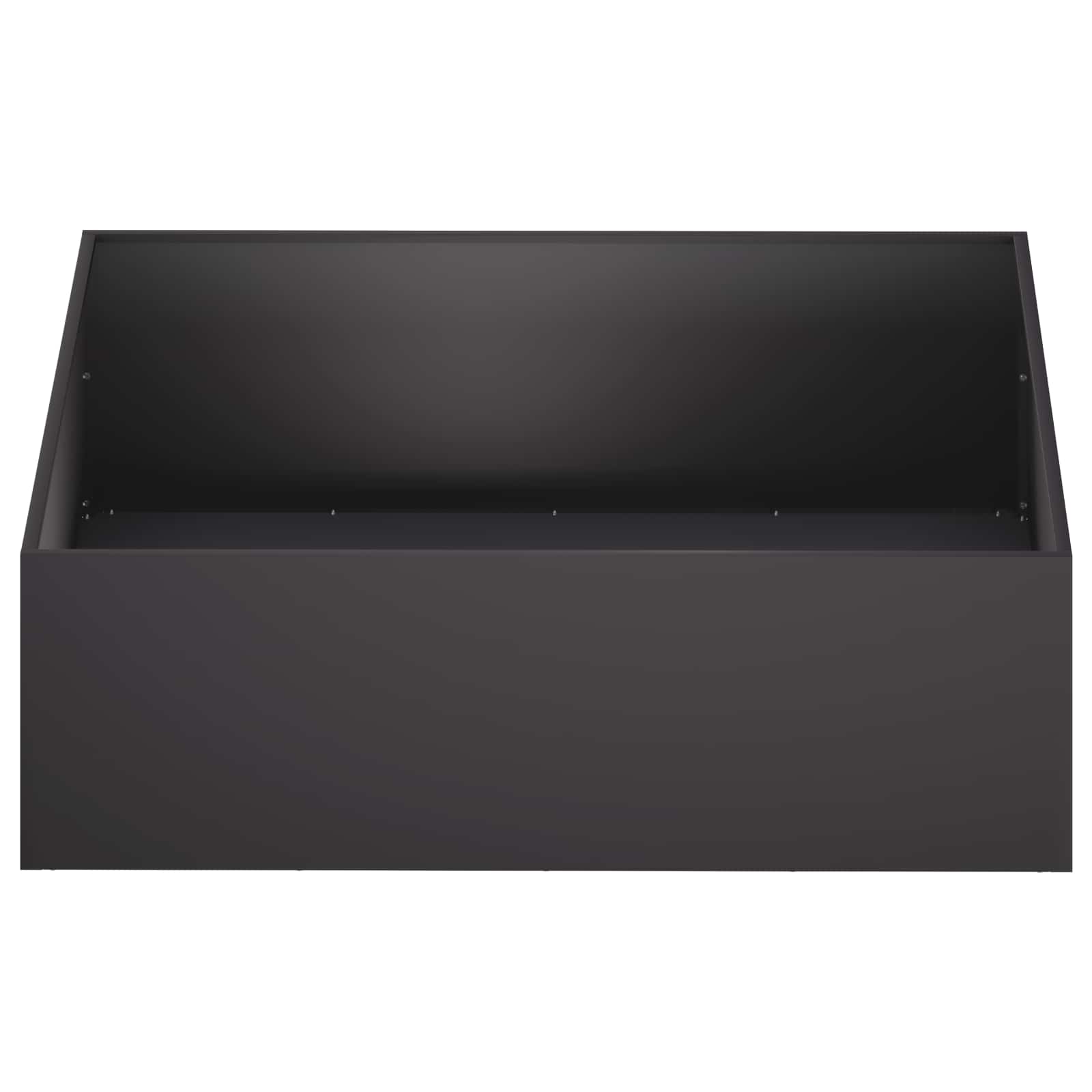 vidaXL Γλάστρα Κήπου 2 τμχ. Μαύρο 100 x 100 x 30 cm - Image 4