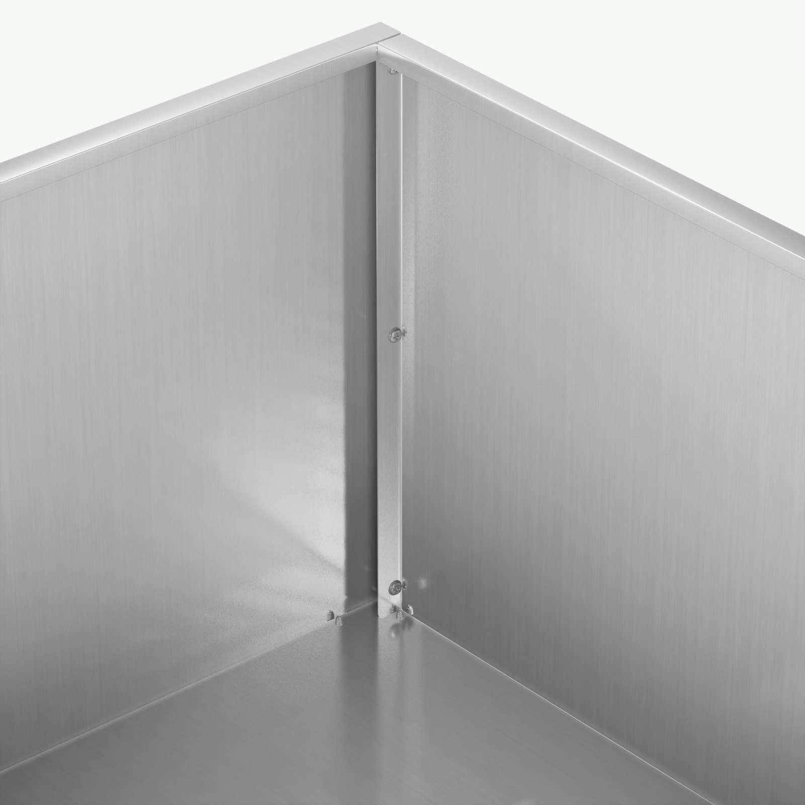 vidaXL Γλάστρα Κήπου Ασημί 100 x 100 x 30 cm Γαλβανισμένος Χάλυβας - Image 5
