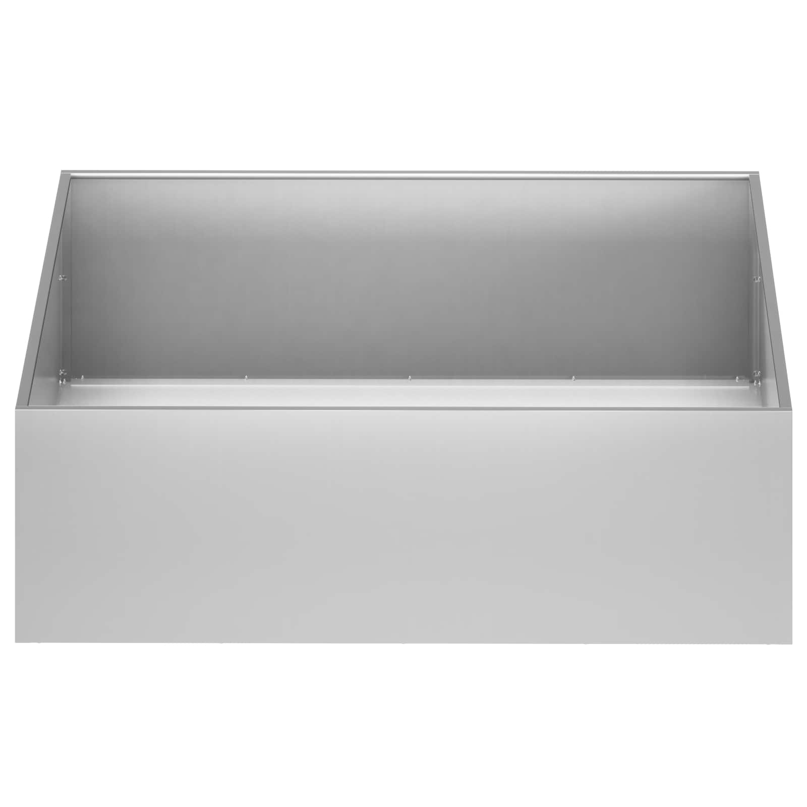 vidaXL Γλάστρα Κήπου Ασημί 100 x 100 x 30 cm Γαλβανισμένος Χάλυβας - Image 3