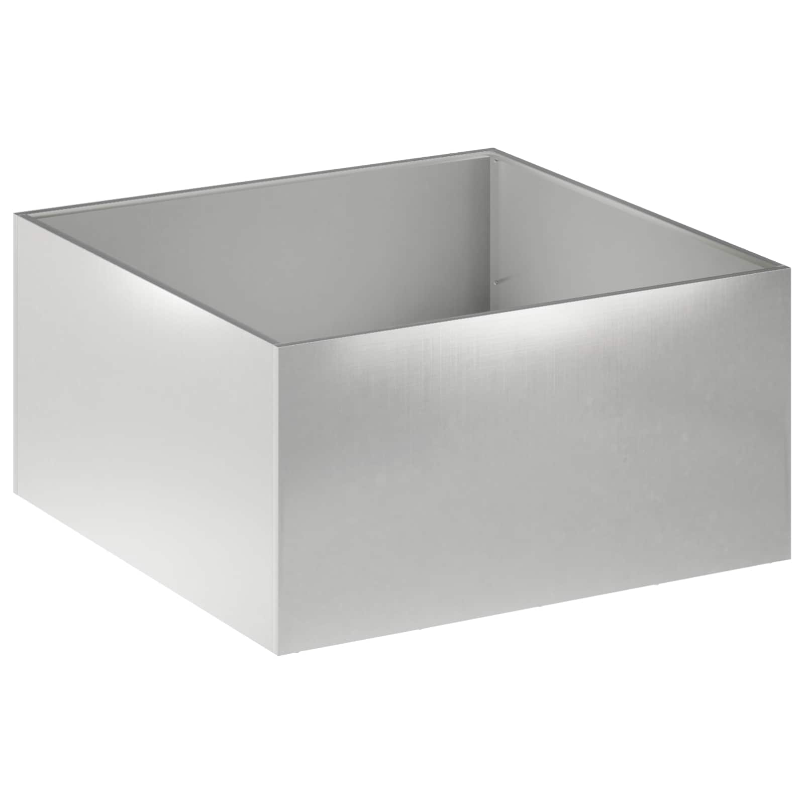 vidaXL Γλάστρα Κήπου Ασημί 60 x 60 x 40 cm Ανοξείδωτο Ατσάλι - Image 2