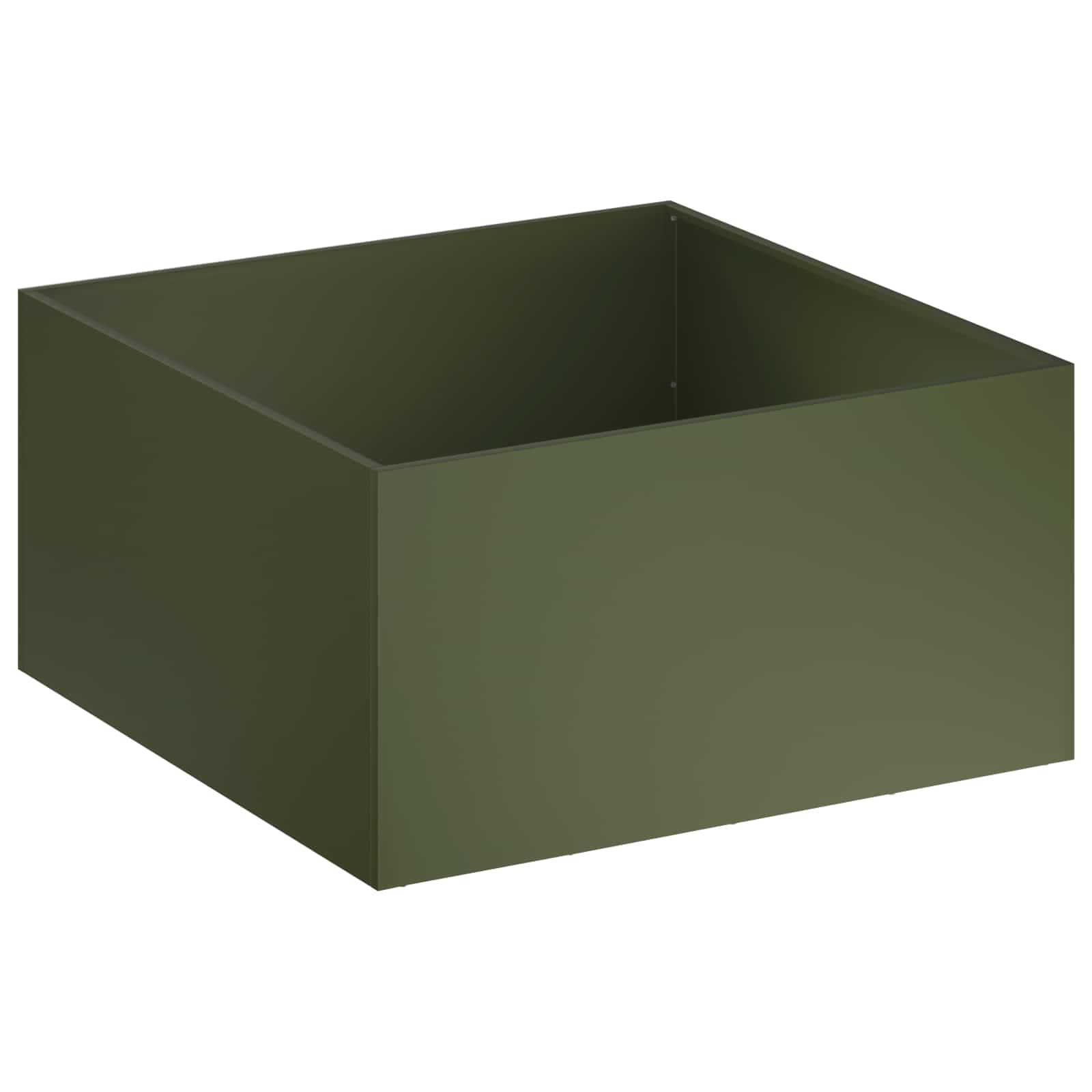 vidaXL Γλάστρα Κήπου 2 τμχ. Λαδί 80 x 80 x 40 cm Ψυχρής έλασης χάλυβας - Image 3