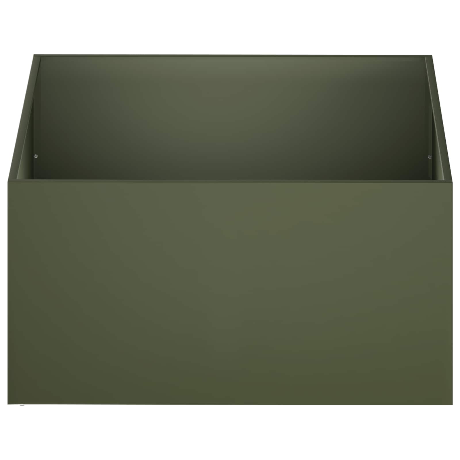 vidaXL Γλάστρα Κήπου 2 τμχ. Λαδί 80 x 80 x 40 cm Ψυχρής έλασης χάλυβας - Image 4