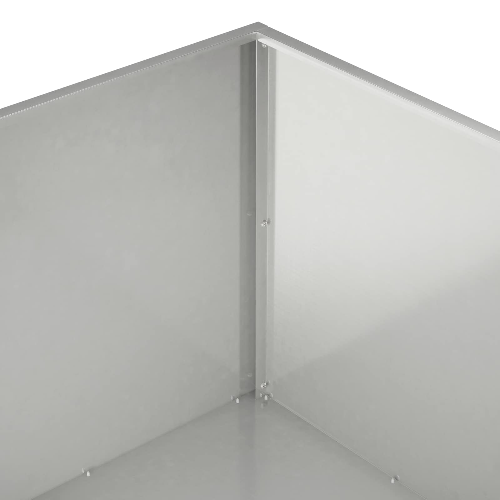 vidaXL Γλάστρα Κήπου Ασημί 80 x 80 x 40 cm Ανοξείδωτο Ατσάλι - Image 5