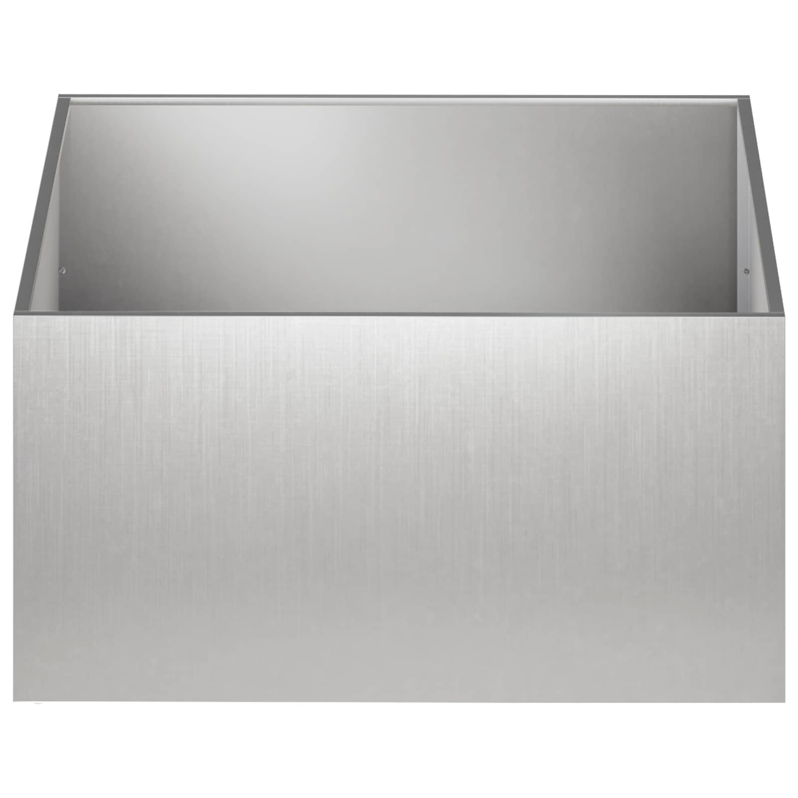 vidaXL Γλάστρα Κήπου Ασημί 80 x 80 x 40 cm Ανοξείδωτο Ατσάλι - Image 3