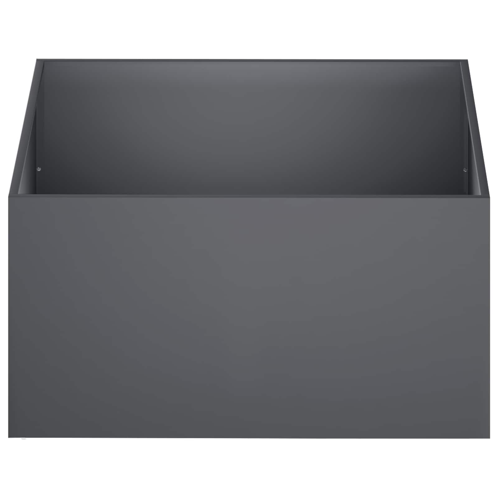 vidaXL Γλάστρα Κήπου 2 τμχ. Ανθρακί 100 x 100 x 40 cm - Image 4
