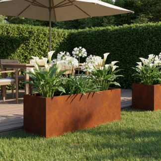 vidaXL Γλάστρα Κήπου Σκ rusty 60 x 20 x 20 εκ.