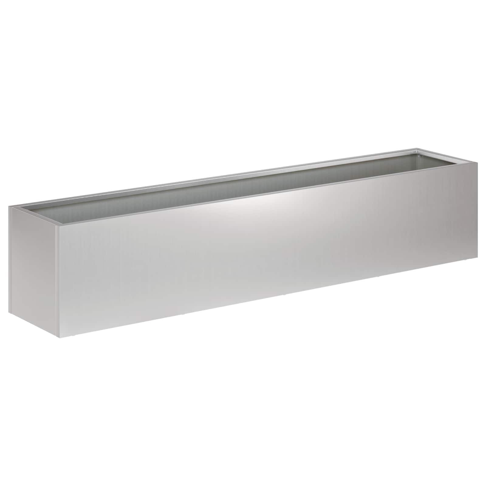 vidaXL Γλάστρα Κήπου 2 τμχ. Ασημί 100 x 20 x 20 εκ. - Image 3
