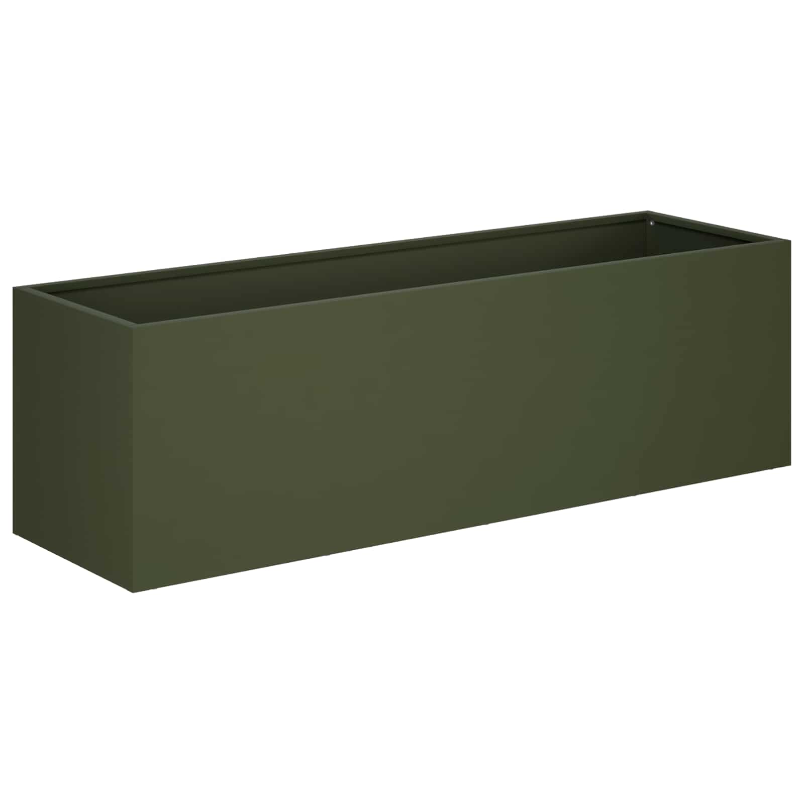 vidaXL Γλάστρα Κήπου 2 τμχ. Λαδί 80 x 30 x 30 εκ Ψυχρής έλασης χάλυβας - Image 3