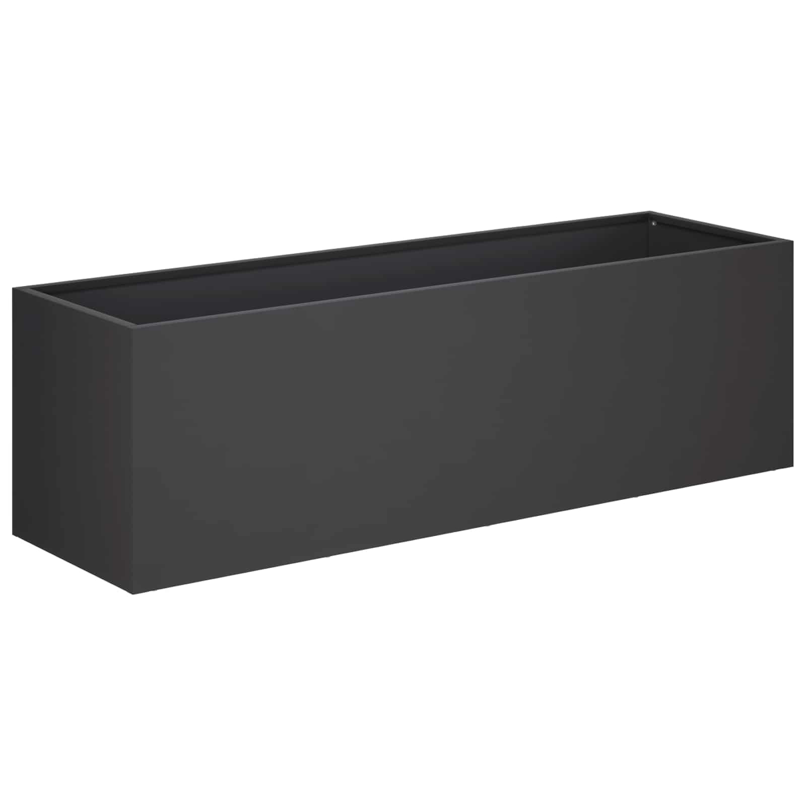 vidaXL Γλάστρα Κήπου Μαύρο 100 x 30 x 30 cm Ψυχρής έλασης χάλυβας - Image 2