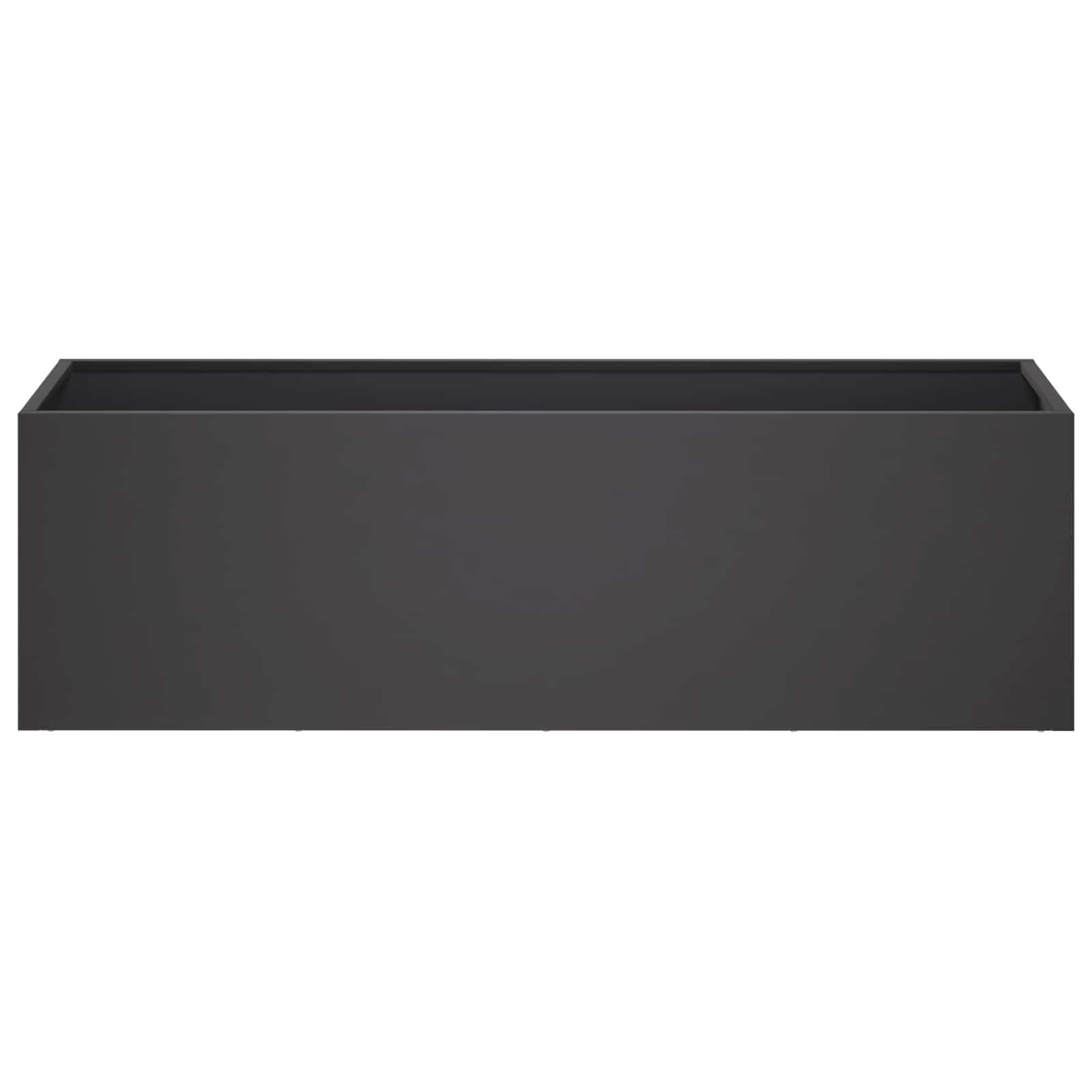 vidaXL Γλάστρα Κήπου Μαύρο 100 x 30 x 30 cm Ψυχρής έλασης χάλυβας - Image 3