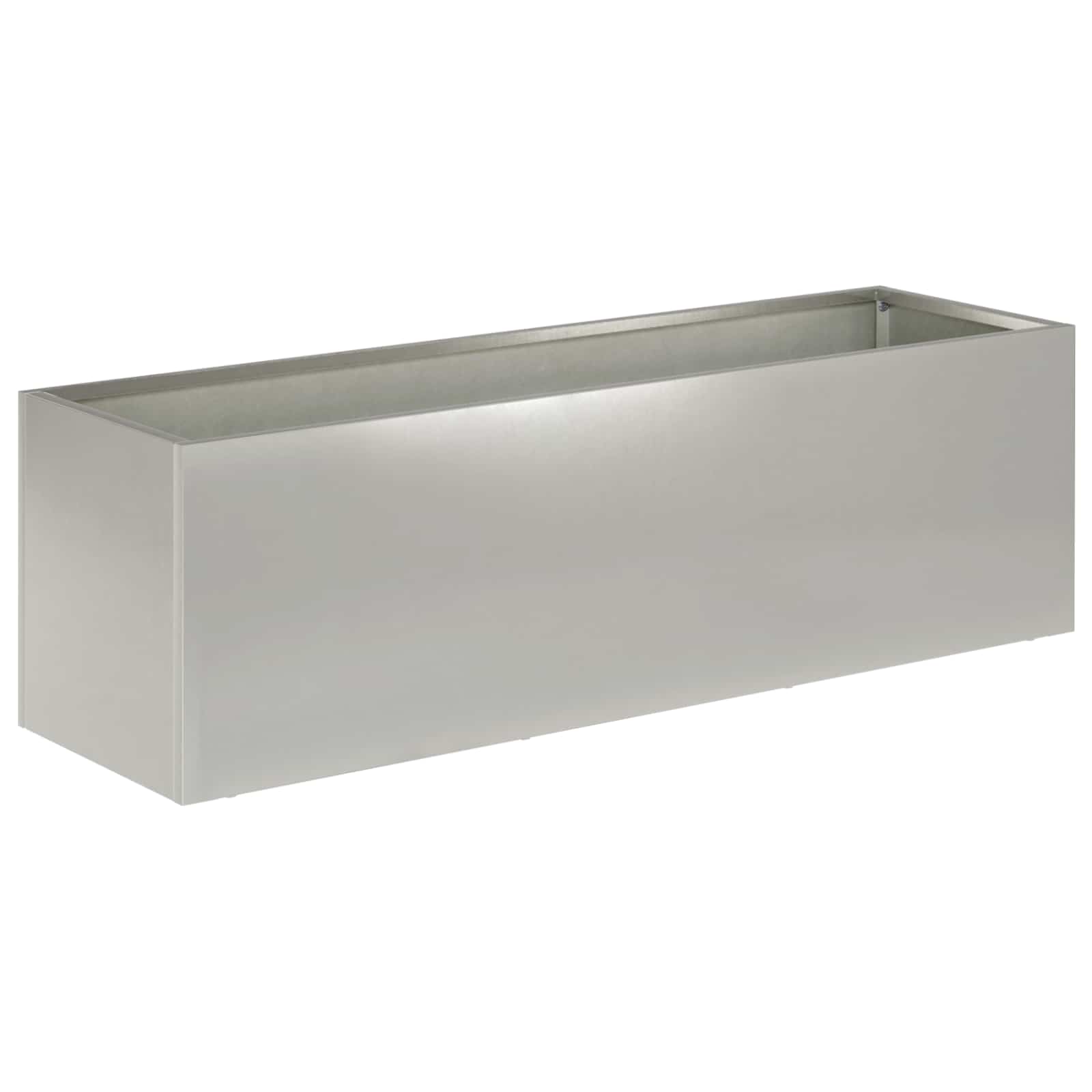 vidaXL Γλάστρα Κήπου Ασημί 100 x 30 x 30 cm Ανοξείδωτο Ατσάλι - Image 2