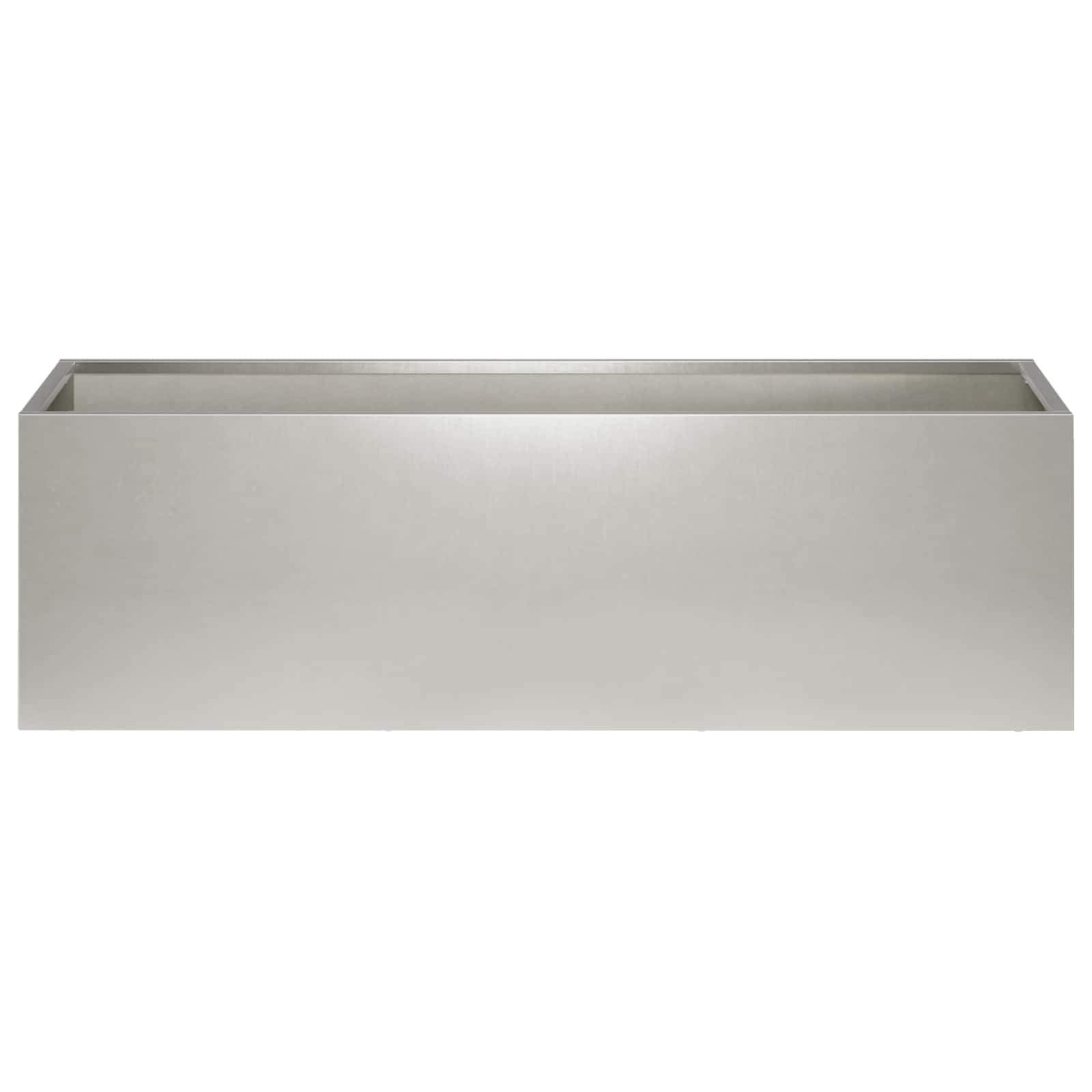 vidaXL Γλάστρα Κήπου Ασημί 100 x 30 x 30 cm Ανοξείδωτο Ατσάλι - Image 3