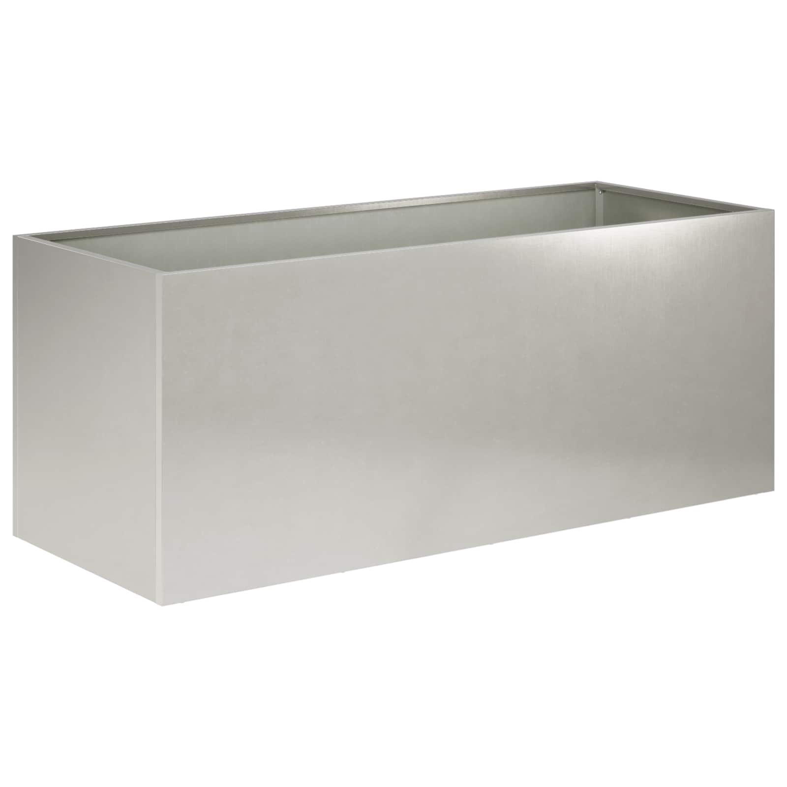 vidaXL Γλάστρα Κήπου 2 τμχ. Ασημί 80 x 40 x 40 cm Ανοξείδωτο Ατσάλι - Image 3