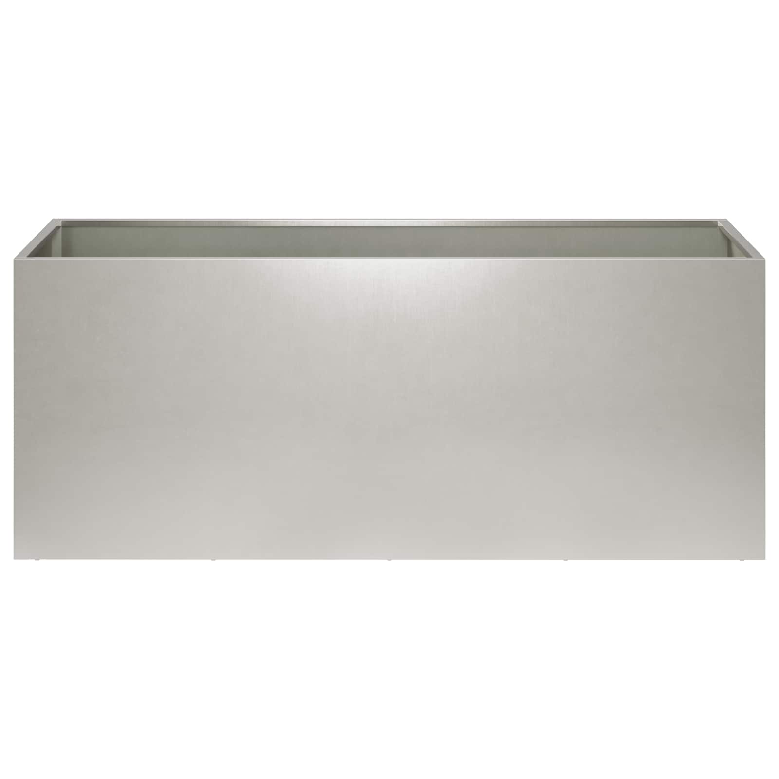 vidaXL Γλάστρα Κήπου 2 τμχ. Ασημί 80 x 40 x 40 cm Ανοξείδωτο Ατσάλι - Image 4