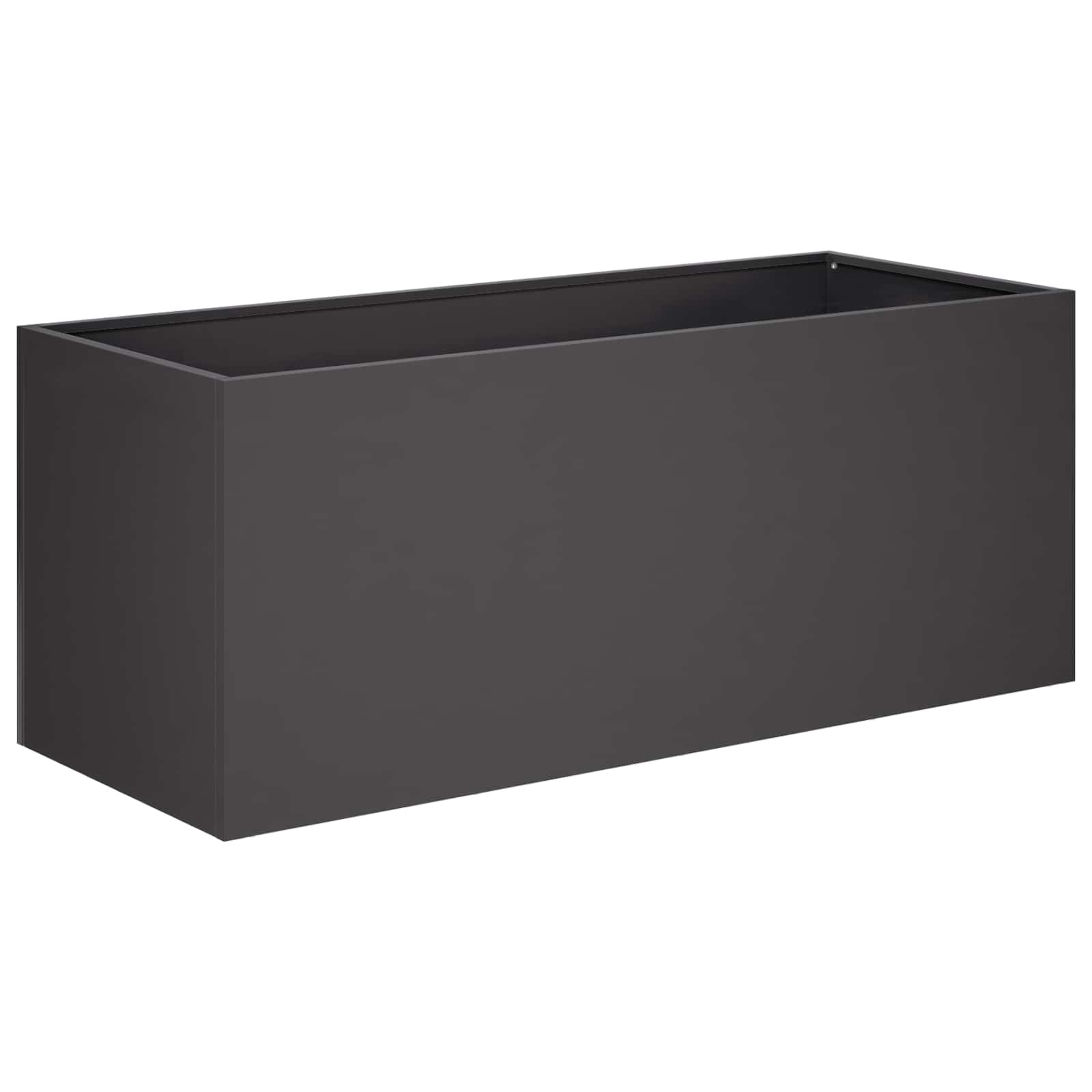vidaXL Γλάστρα Κήπου 2 τμχ. Μαύρο 100 x 40 x 40 cm - Image 3
