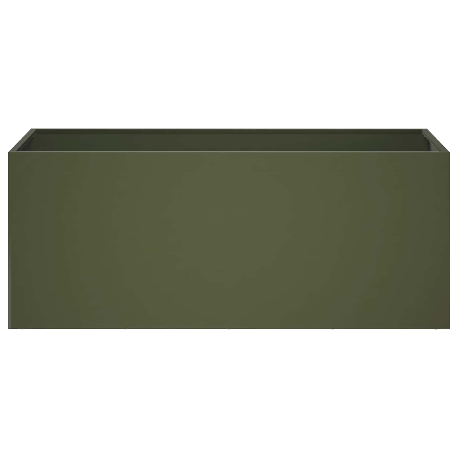 vidaXL Γλάστρα Κήπου 2 τμχ. Λαδί 100 x 40 x 40 cm - Image 4