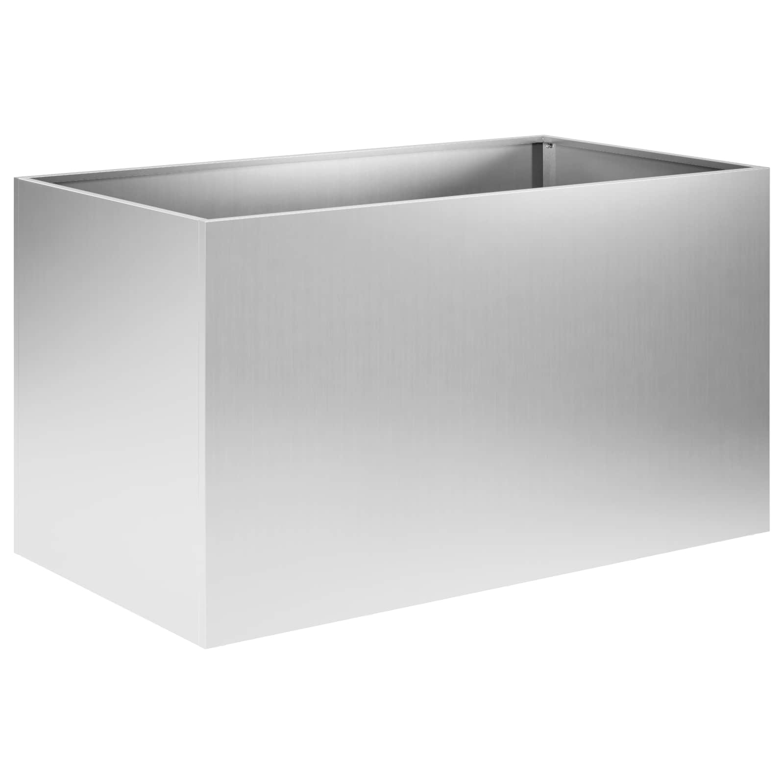 vidaXL Γλάστρα Κήπου 2 τμχ. Ασημί 100 x 50 x 50 cm - Image 3