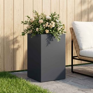 vidaXL Γλάστρα Κήπου Ανθρακί 30 x 30 x 50 cm Ψυχρής έλασης χάλυβας