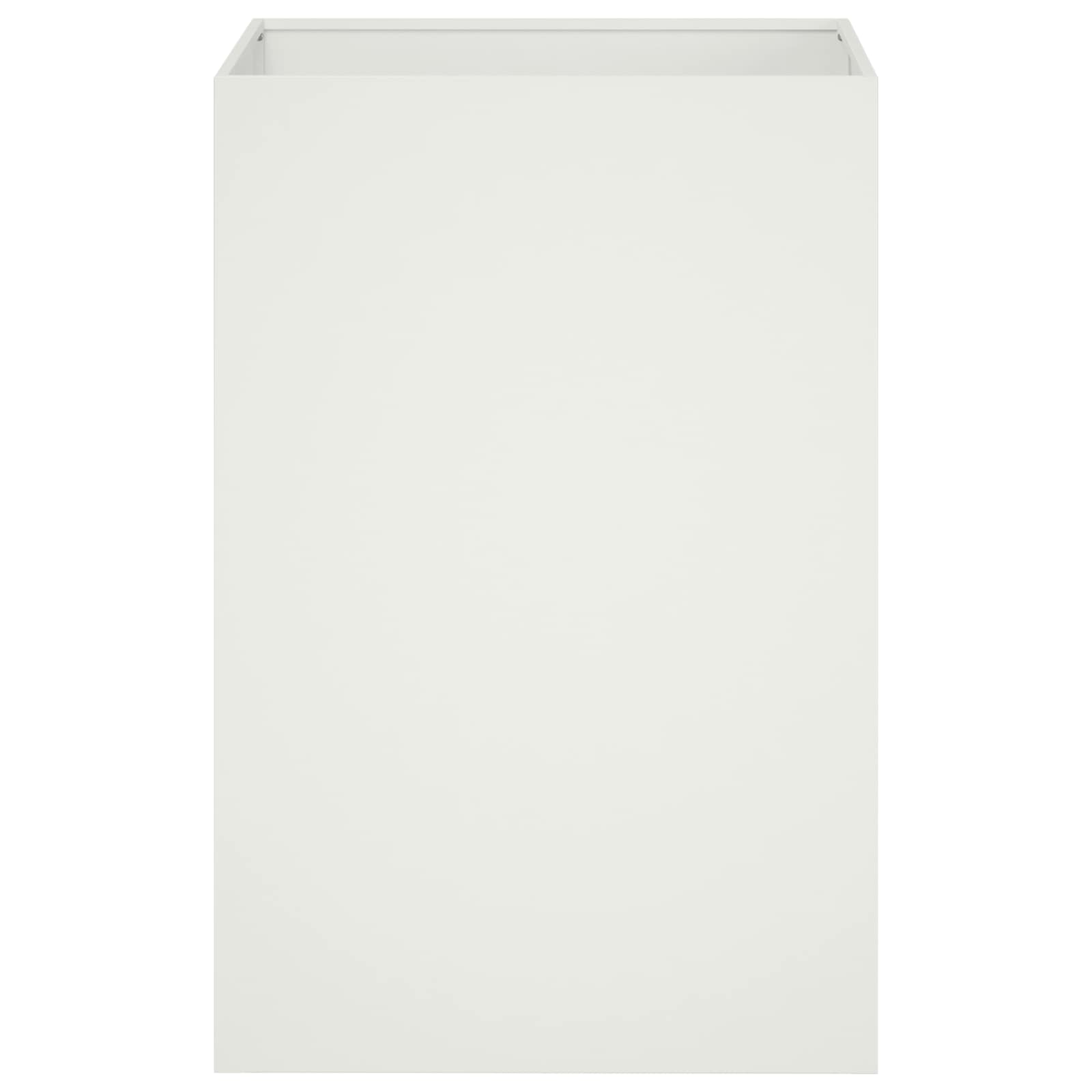 vidaXL Γλάστρα Κήπου Λευκό 40 x 40 x 75 cm Ψυχρής έλασης χάλυβας - Image 3