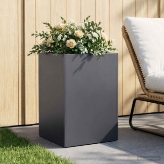 vidaXL Γλάστρα Κήπου Ανθρακί 40 x 40 x 75 cm Ψυχρής έλασης χάλυβας