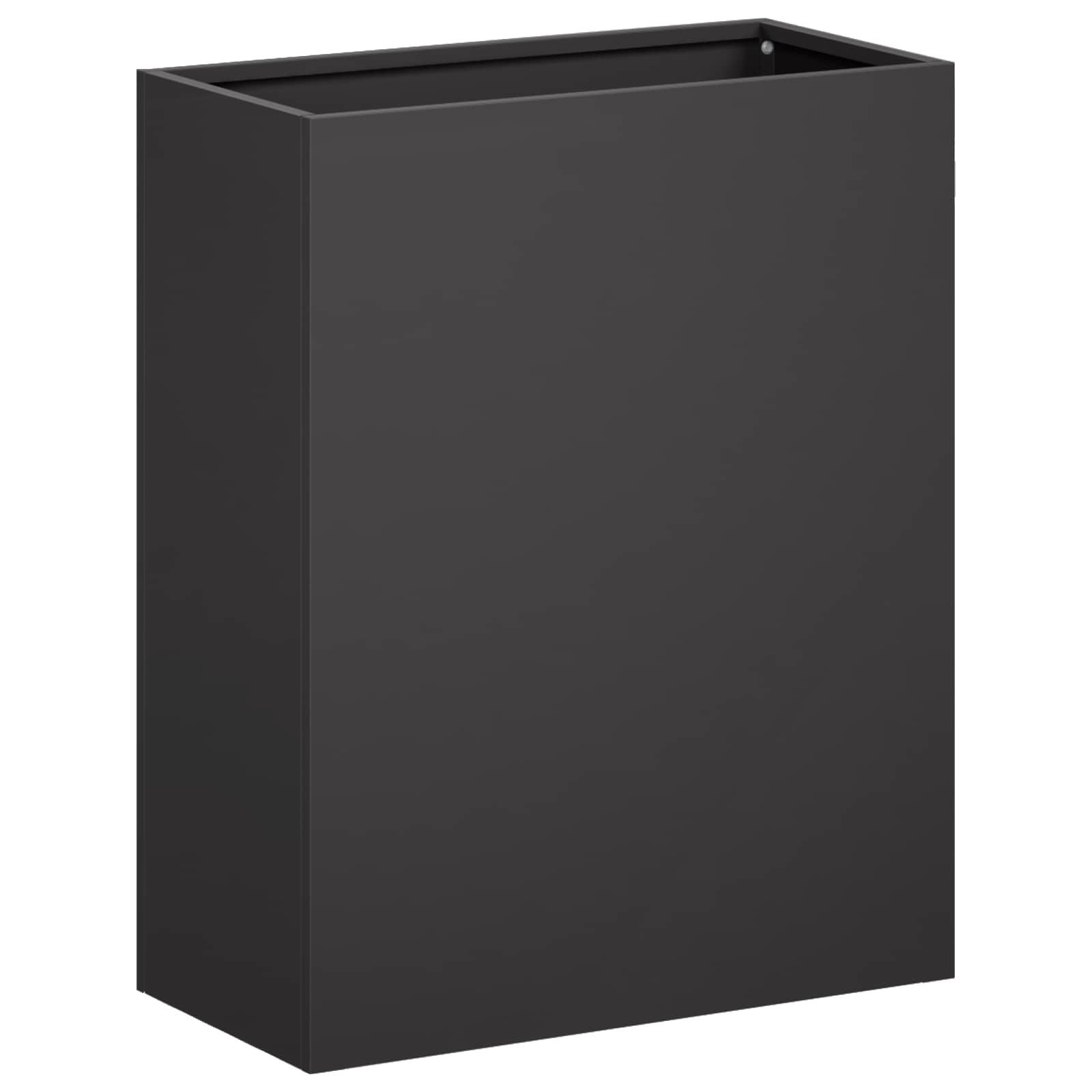 vidaXL Γλάστρα Κήπου Μαύρο 40 x 20 x 40 εκ Ψυχρής έλασης χάλυβας - Image 2