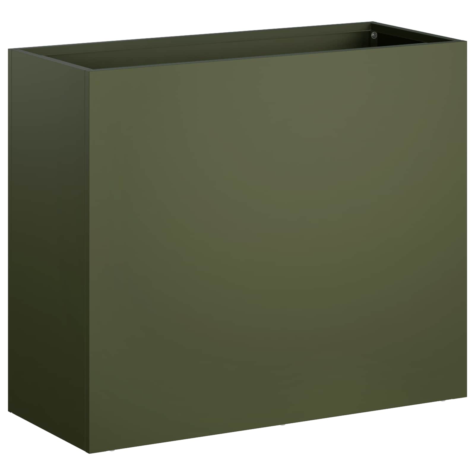 vidaXL Γλάστρα Κήπου Λαδί 50 x 20 x 40 εκ. Ψυχρής έλασης χάλυβας - Image 2