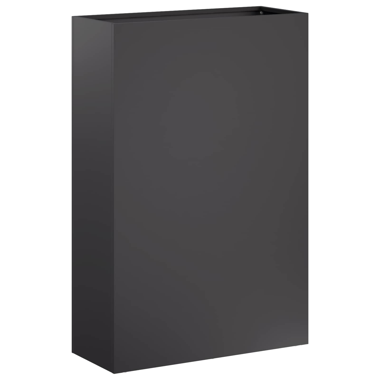 vidaXL Γλάστρα Κήπου 2 τμχ. Μαύρο 50 x 20 x 75 εκ. - Image 3