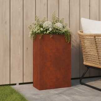 vidaXL Γλάστρα Κήπου Σκ rusty 50 x 20 x 75 εκ.