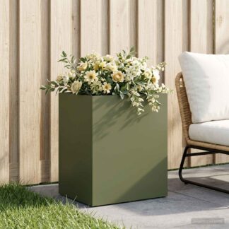 vidaXL Γλάστρα Κήπου Λαδί 40 x 30 x 50 cm Ψυχρής έλασης χάλυβας