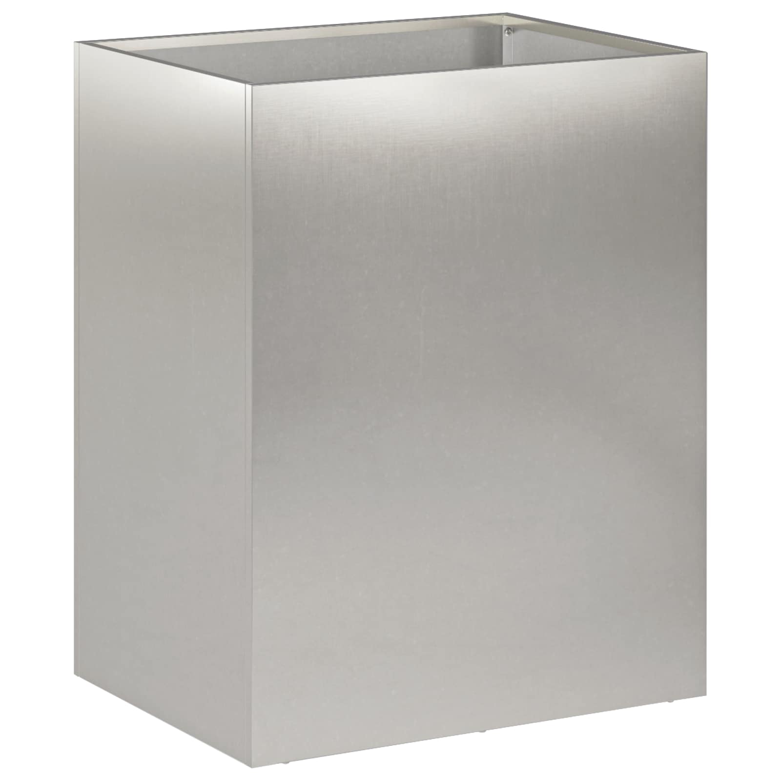 vidaXL Γλάστρα Κήπου Ασημί 40 x 30 x 50 cm Ανοξείδωτο Ατσάλι - Image 2